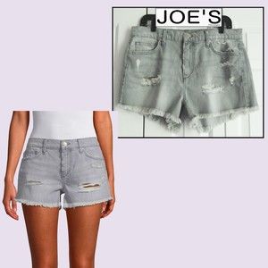 JOE's NEW GABRIELLE Distressed Denim Cut Off Shorts 30